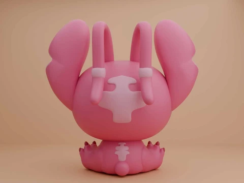 Sanrio cat hello kitty and pink stitch costume 3D Print Model