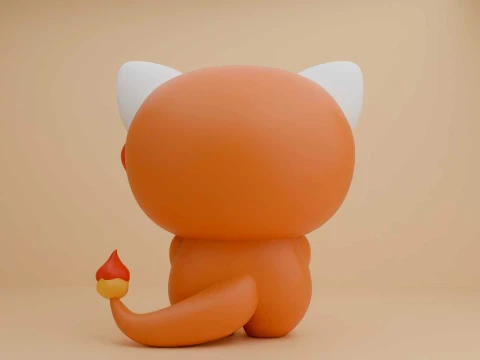 Sanrio cat hello kitty and pokemon charmander costume 3D Print Model