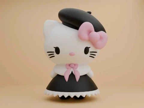 Sanrio kat Hallo Kitty 3D printmodel