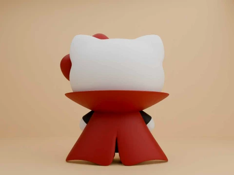 Sanrio cat hello kitty vampire for halloween decor 3D Print Model