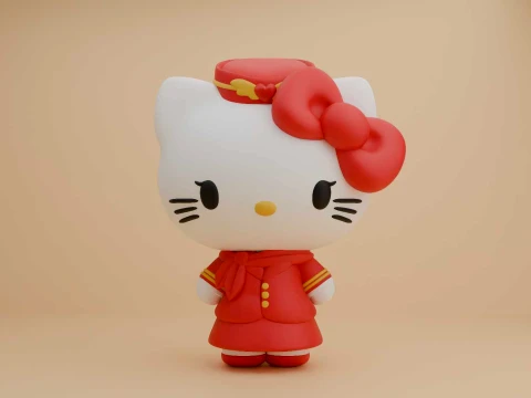 Sanrio kat Hallo Kitty 3D printmodel