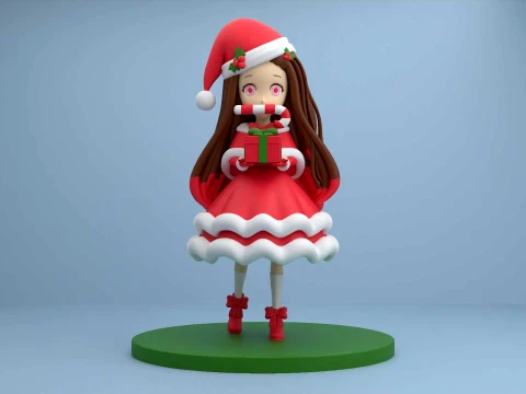 Anime nezuko kamado figure for christmas 3D Print Model