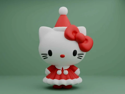 Hello kitty sanrio christmas figure 3D Print Model