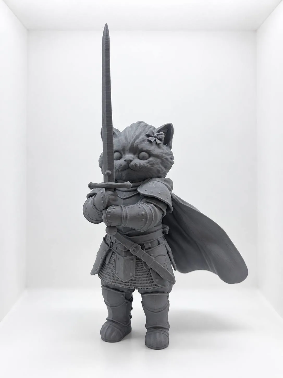 Knight Cat 3D Printable Collectible Figurine 3D Model .c4d .max .obj .3ds .fbx .stl .blend 