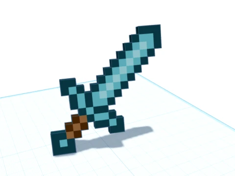 Minecraft Sword 3D Baskı Modeli
