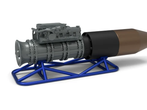 1 Jet engine on the frame Scale 1 to 25 Modelo de Impressão 3D