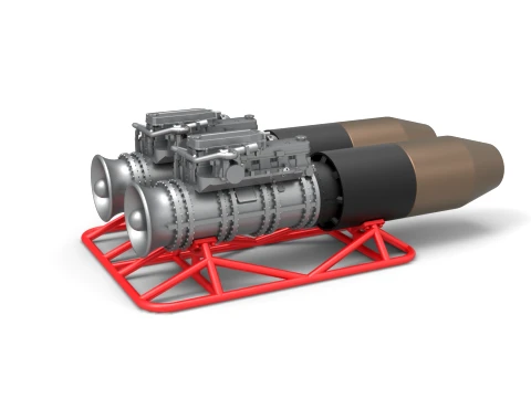 2 Jet engines on the frame Scale 1 to 25 3D Print Model