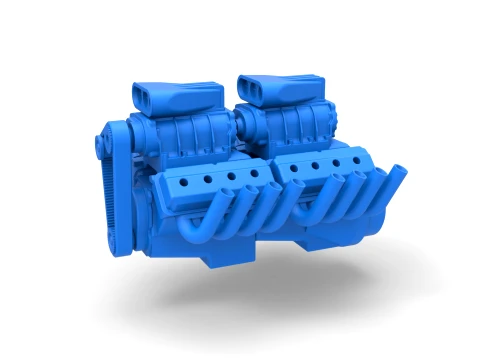 Engine 2 V8 Version 1 Scale 1 to 25 3D Print Model