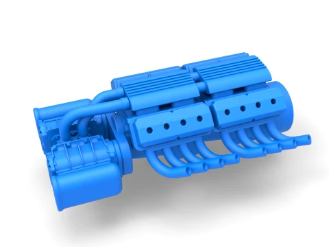 Engine 2 V8 Version 7 Scale 1 to 25 3D Print Model