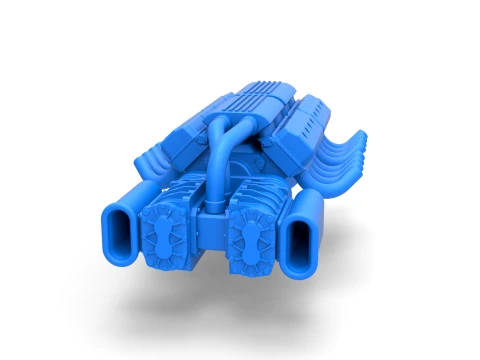 Engine 2 V8 Version 7 Scale 1 to 25 3D Print Model