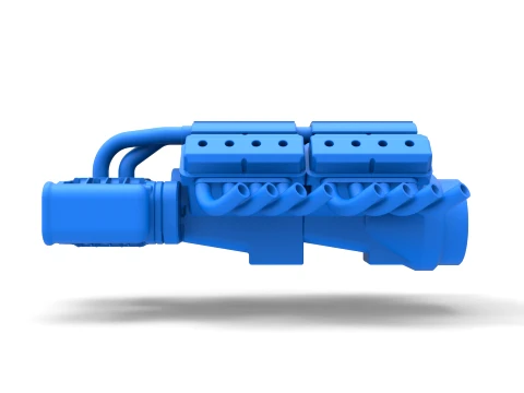 Engine 2 V8 Version 7 Scale 1 to 25 3D Print Model
