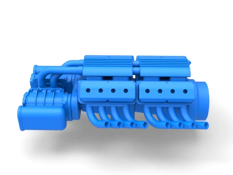 Engine 2 V8 Version 7 Scale 1 to 25 3D Print Model