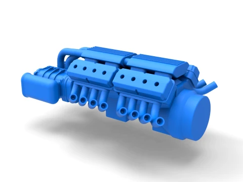 Engine 2 V8 Version 7 Scale 1 to 25 3D Print Model