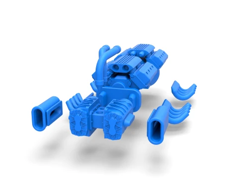 Engine 2 V8 Version 7 Scale 1 to 25 3D Print Model