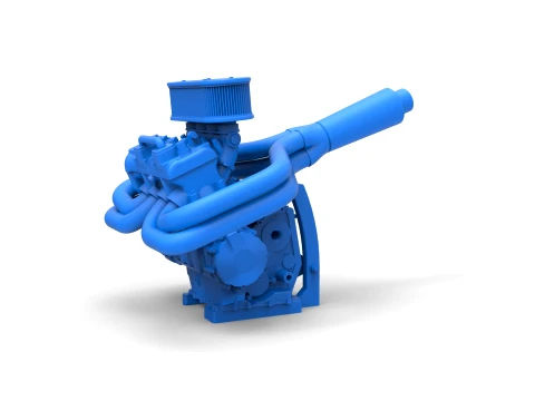 Engine of Ape car proto Scale 1 to 25 Modello di stampa 3D