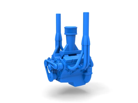 Engine of Small block Pulling tractor Scale 1 to 25 3D Принт Модель