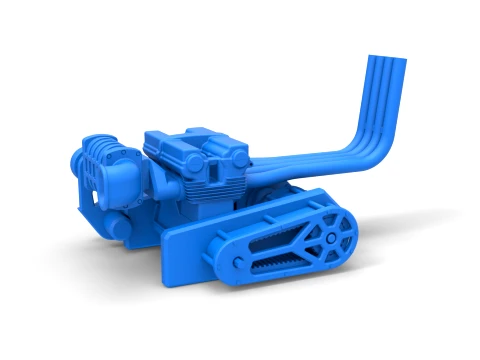 Engine of Top fuel dragster motorcycle Scale 1 to 25 3D Print Model