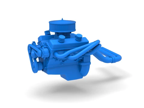 Engine of Vintage Dirt late model Race car Scale 1 to 25 3D Print Model