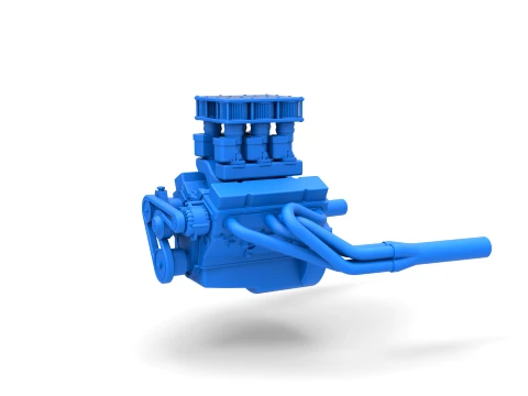 Engine of Vintage Supermodified stock car Version 3 Scale 1 to 25 3D Print Model
