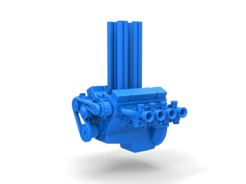 Engine V8 for Hot rod Version 3 Scale 1 to 25 3D Принт Модель