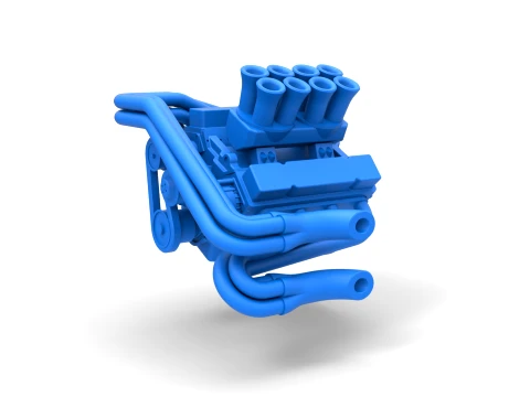 Engine V8 for Supermodified race car Version 1 Scale 1 to 25 3D Print Model