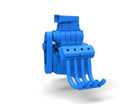 Engine V8 for vintage dragster Version 7 Scale 1 to 25 3D Print Model