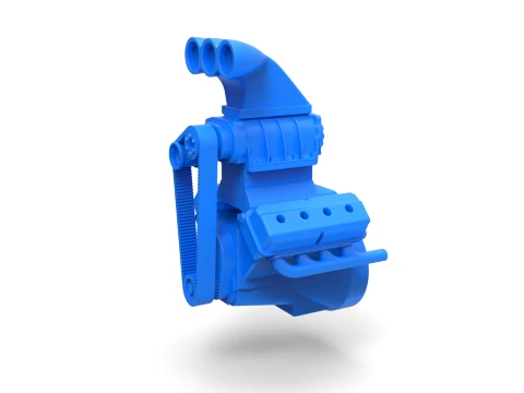Engine V8 Version 1 Scale 1 to 24 3D Принт Модель