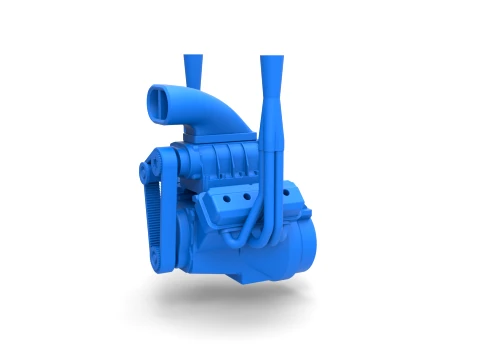Engine V8 Version 2 Scale 1 to 25 3D Принт Модель