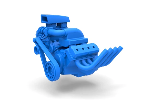 Engine V8 with Centrifugal blower Version 1 Scale 1 to 25 3D Принт Модель
