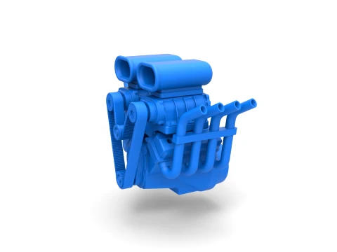 Engine V8 with double supercharger Version 2 Scale 1 to 25 3D Принт Модель