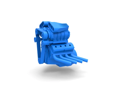 Engine V8 with double supercharger Version 3 Scale 1 to 25 3D Принт Модель