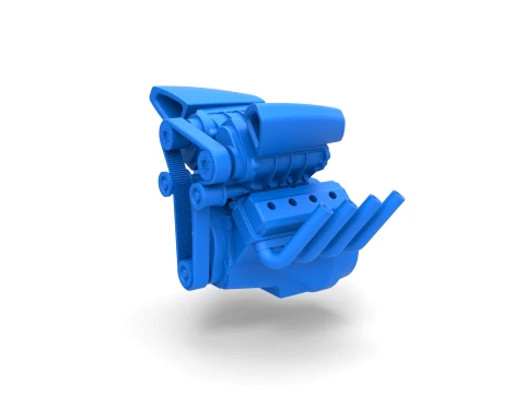 Engine V8 with double supercharger Version 4 Scale 1 to 25 3D Принт Модель