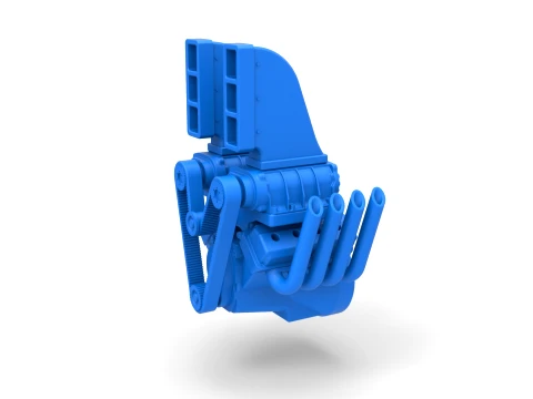 Engine V8 with double supercharger Version 6 Scale 1 to 25 3D Принт Модель
