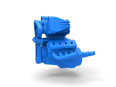 Engine V8 with double supercharger Version 7 Scale 1 to 25 3D Принт Модель