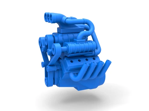 Engine V8 with triple supercharger Version 1 Scale 1 to 25 3D Принт Модель