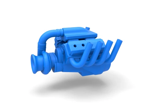 Funny car Turbo Engine V8 Scale 1 to 25 3D Принт Модель