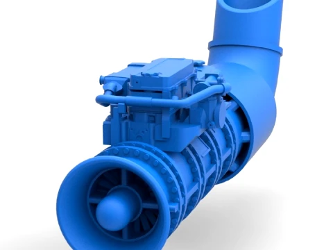 Jet engine 5 Scale 1 to 25 3D Принт Модель