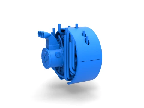 Radial engine for pulling tractor Scale 1 to 25 3D Print Model