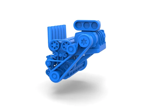 Supercharged straight-six engine Version 1 Scale 1 to 25 3D Принт Модель