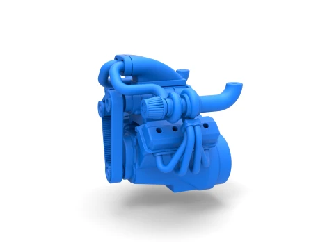 Twin turbo supercharged V8 Engine Version 3 Scale 1 to 25 3D Принт Модель