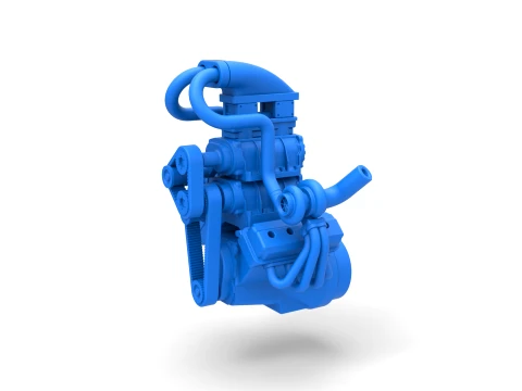 Twin turbo supercharged V8 Engine Version 4 Scale 1 to 25 3D Принт Модель