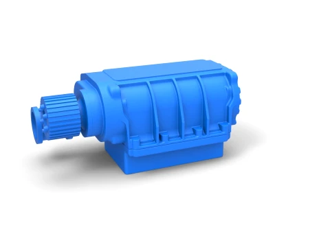 Supercharger Scale 1 to 25 3D Print Model