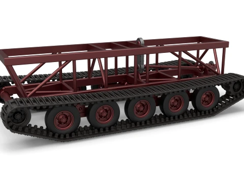 Chassis of Redneck Rave Mud truck on tracks Scale 1 to 25 3D Print Model