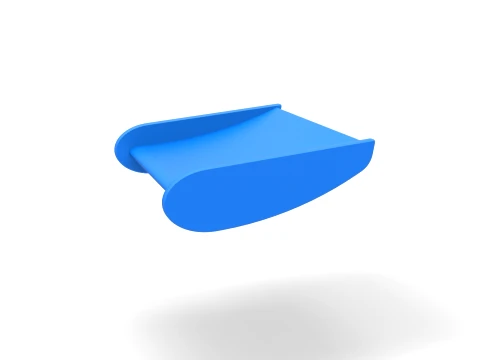Wing of Vintage Asphalt Modified stock car Scale 1 to 25 3D Print Model