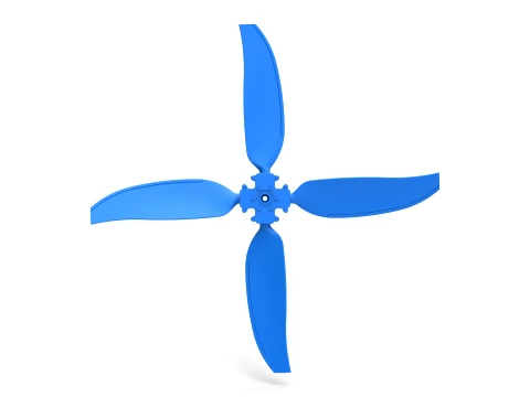 4 Blade Propeller of Drag racing Airboat Scale 1 to 25 3Dプリントモデル