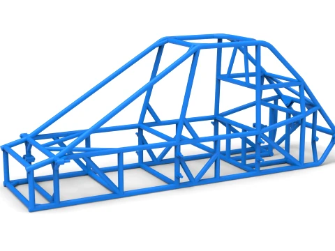 Frame of Experimental Pavement Silver Crown Car Version 3 Scale 1 to 25 3D Принт Модель