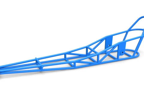 Frame of old school Front engine dragster Version 1 Scale 1 to 25 3D Принт Модель