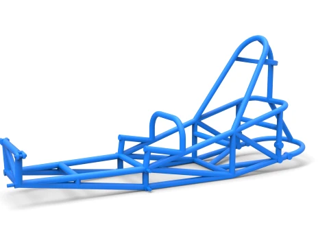 Frame of old school Front engine dragster Version 5 Scale 1 to 25 3D Принт Модель