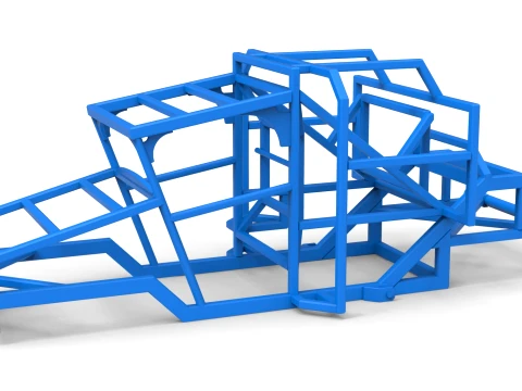 Frame of Racing Combine Harvester Scale 1 to 25 3D Принт Модель