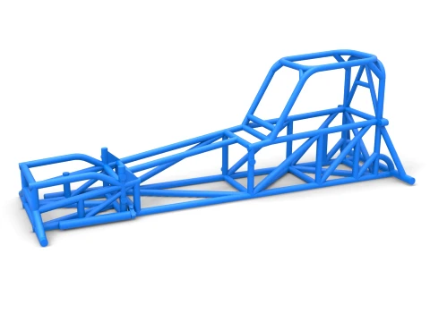 Frame of Supermodified front engine race car V1 Scale 1 to 25 3D Принт Модель